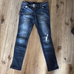 1822 Denim Blue Skinny Distressed Jeans